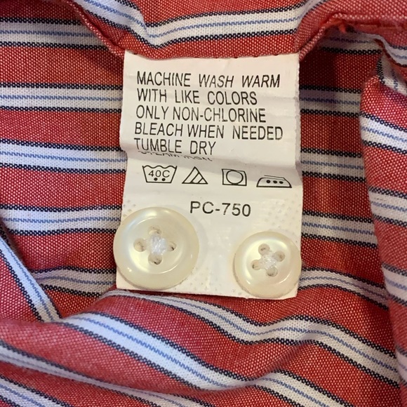 IZod Striped Oxford Red/White - Picture 7 of 7